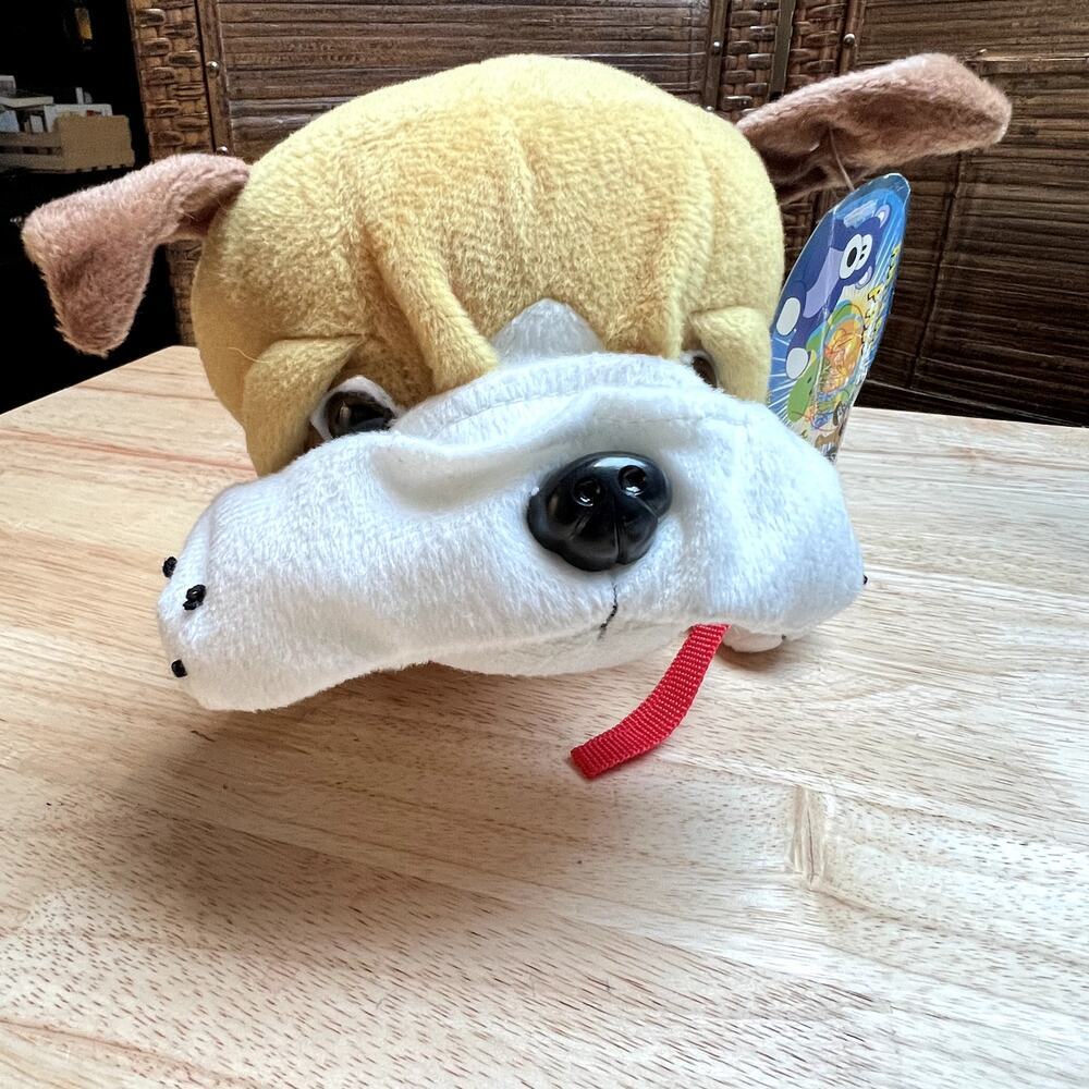 Kellytoy Animal Pals Bulldog Plush, Tan & White Dog Stuffed Animal